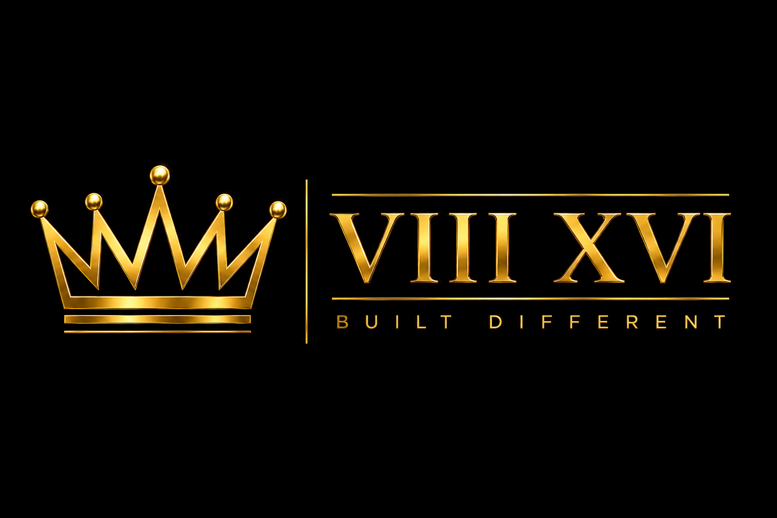 VIII XVI crown wordmark — Built Different
